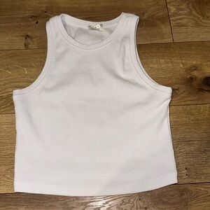 White ribbed tank top size medium